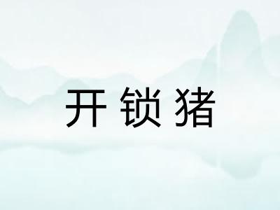开锁猪