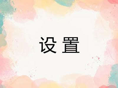 设置