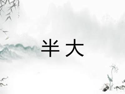 半大 半大