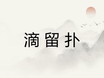 滴留扑