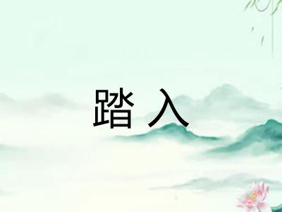 踏入