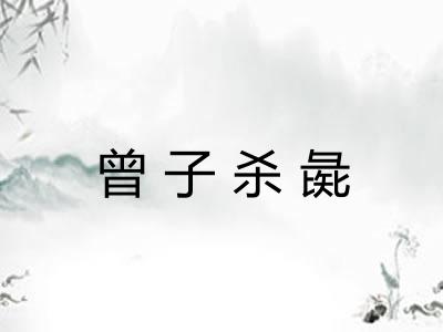 曾子杀彘 曾子杀彘