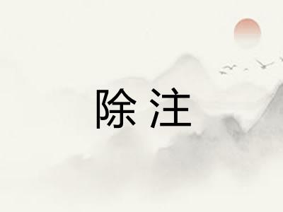 除注 除注