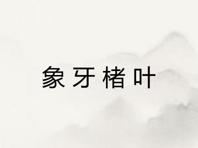 象牙楮叶