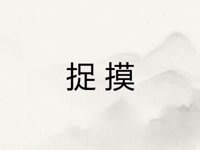 捉摸