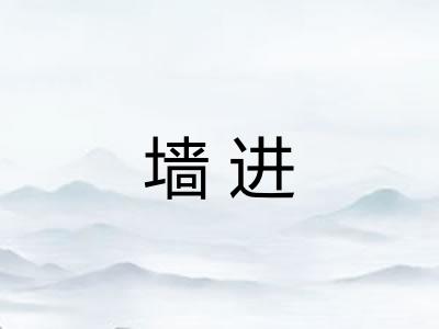 墙进