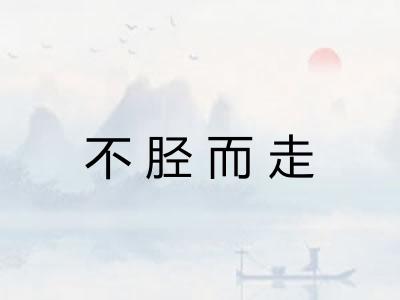 不胫而走