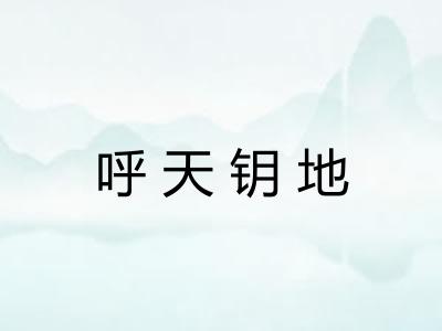 呼天钥地