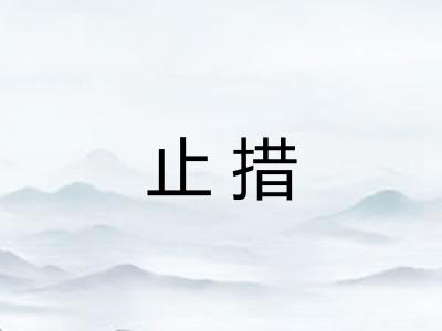 止措