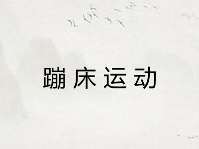 蹦床运动