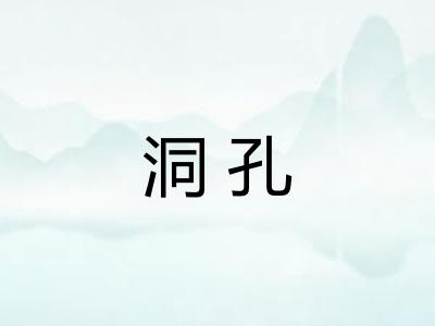 洞孔