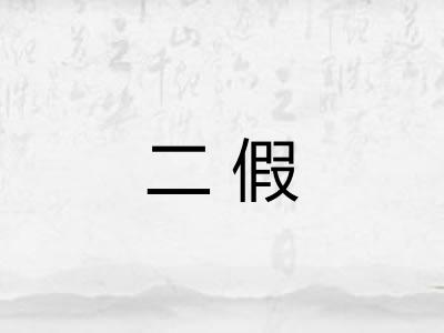 二假
