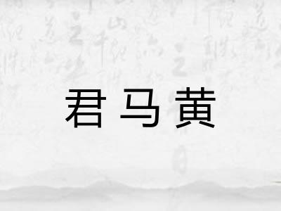 君马黄
