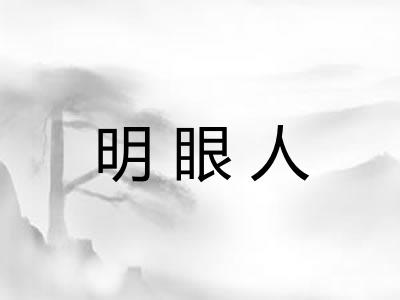 明眼人 明眼人