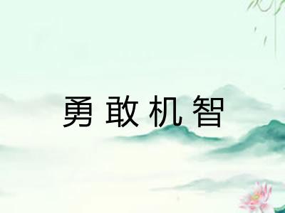 勇敢机智