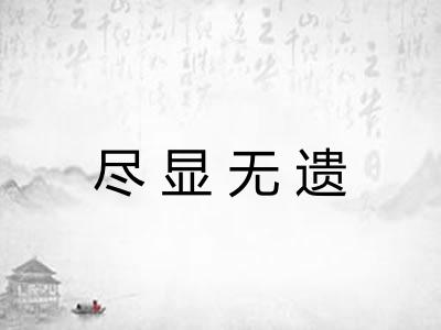 尽显无遗 尽显无遗