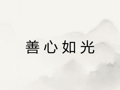 善心如光