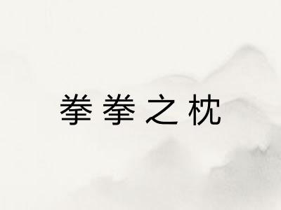 拳拳之枕