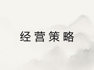 经营策略