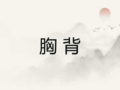 胸背 胸背