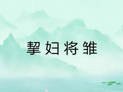 挈妇将雏