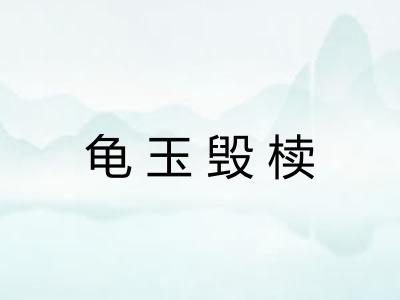 龟玉毁椟