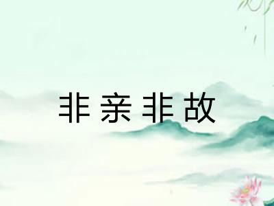 非亲非故