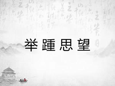 举踵思望 举踵思望