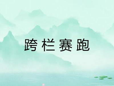 跨栏赛跑