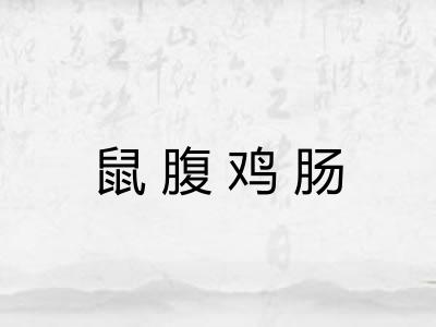 鼠腹鸡肠