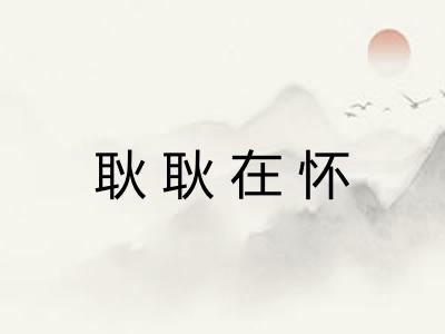 耿耿在怀