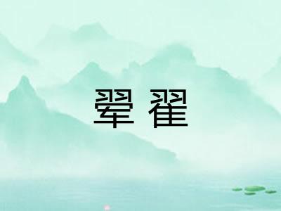 翚翟