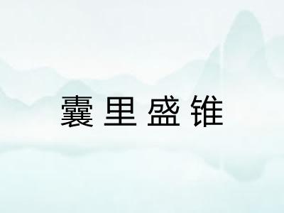 囊里盛锥