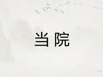 当院 当院