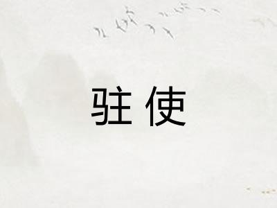 驻使