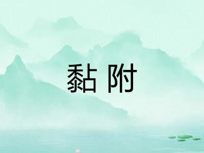 黏附