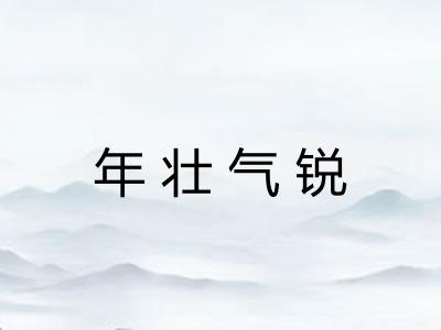 年壮气锐 年壮气锐