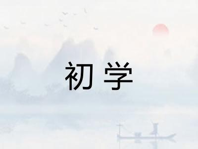初学