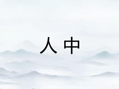 人中 人中