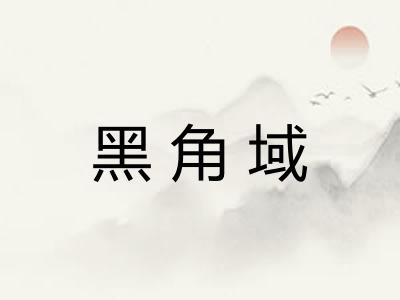 黑角域