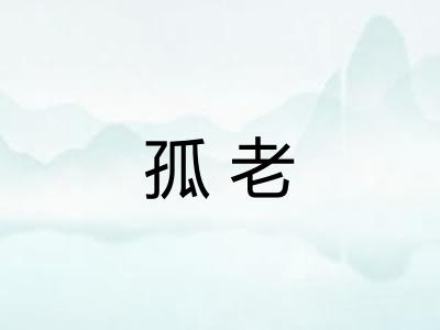 孤老