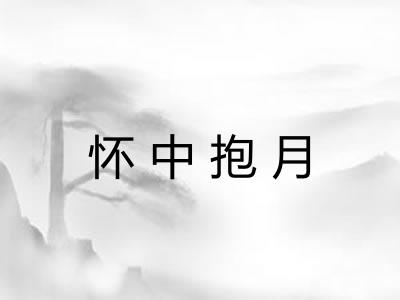 怀中抱月