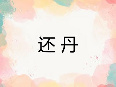 还丹