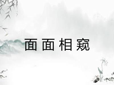 面面相窥 面面相窥