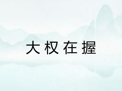 大权在握
