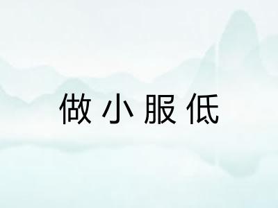 做小服低