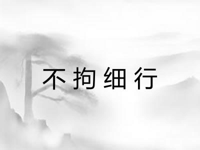 不拘细行