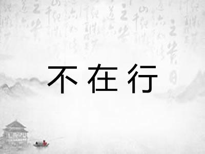 不在行