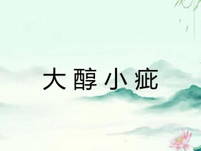 大醇小疵