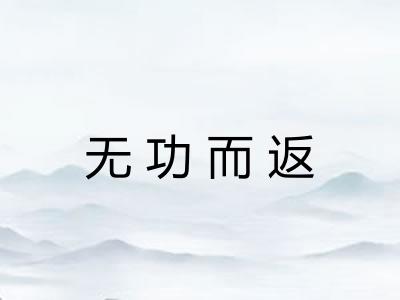 无功而返